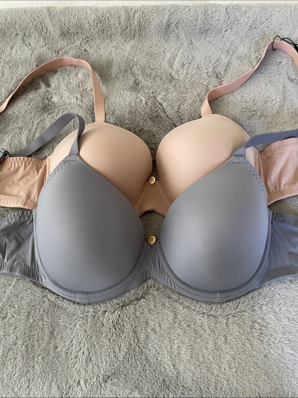 2 Everyday Smooth Lightly Padded Bras— Gray and Nude. New with tags 🏷️